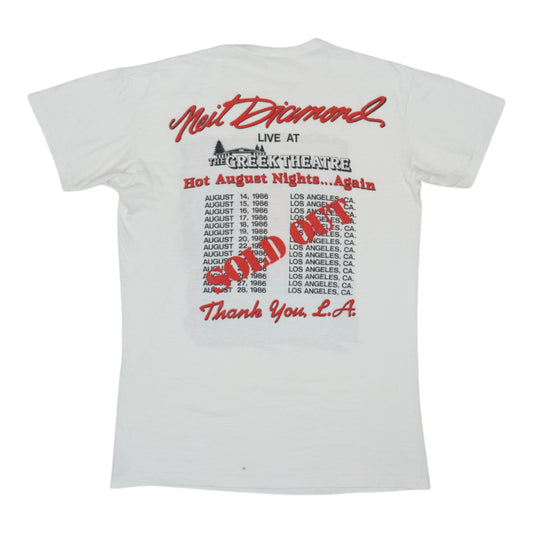 1986 Neil Diamond Tour Shirt Back