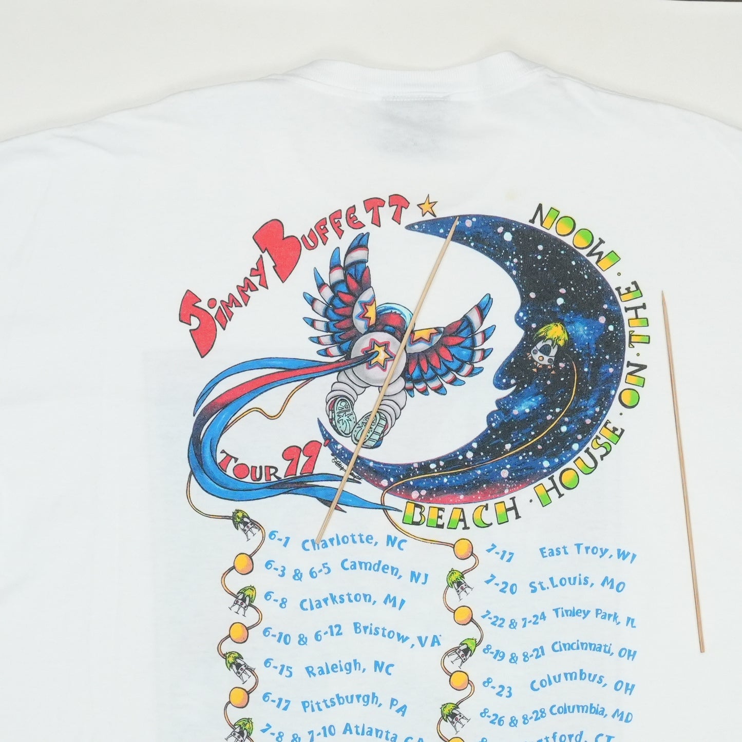 1999 Jimmy Buffett Beach House On The Moon Tour Shirt