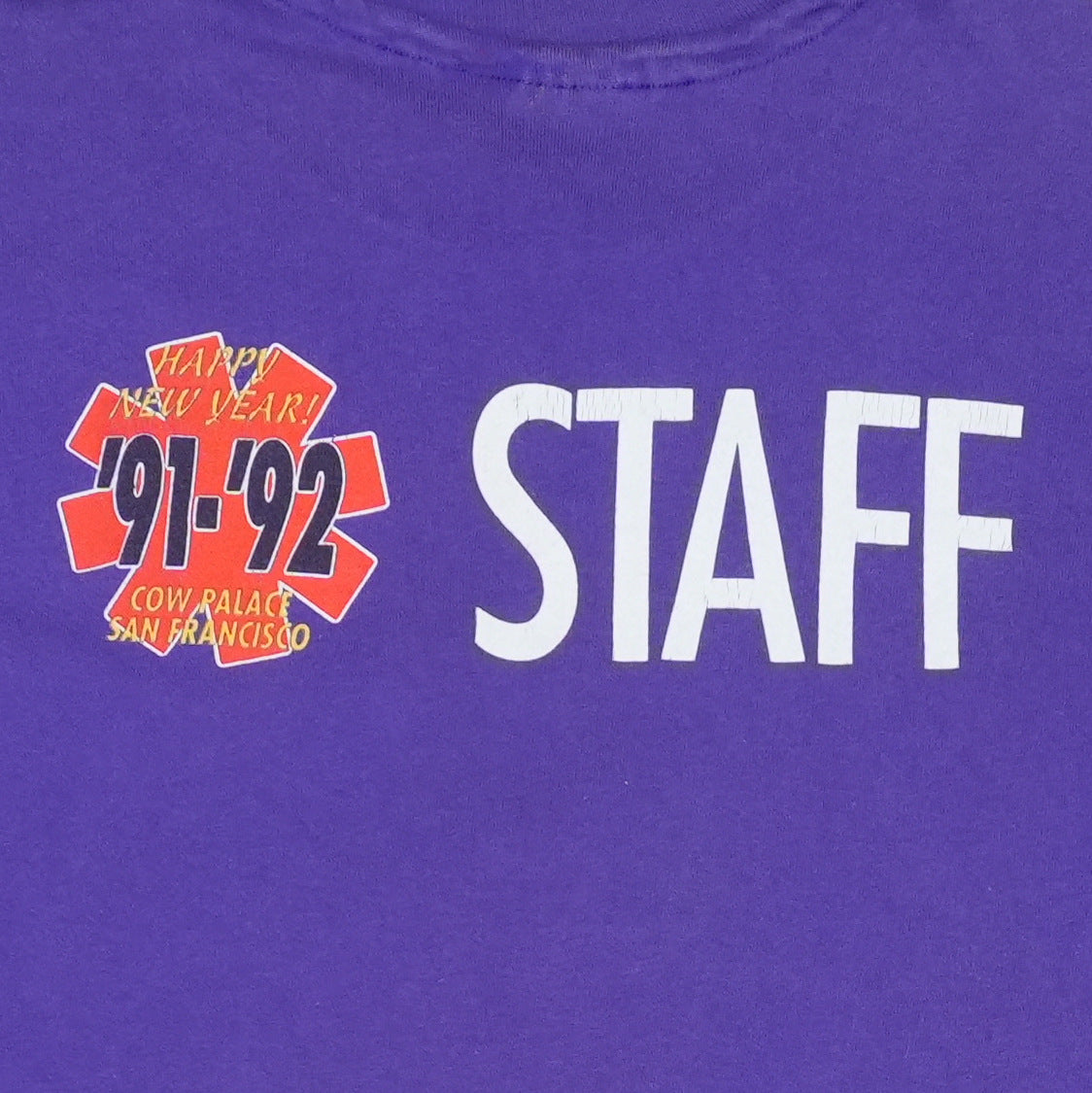 1991 Nirvana New Years Eve Concert Staff Shirt