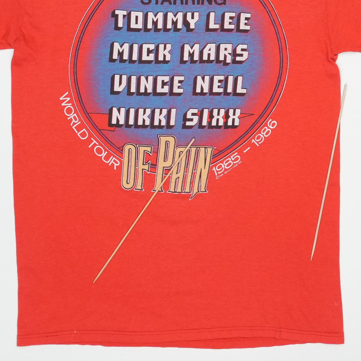 1985 Motley Crue Theatre Of Pain World Tour Shirt