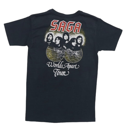 1982 Saga In Transit Worlds Apart Shirt Back