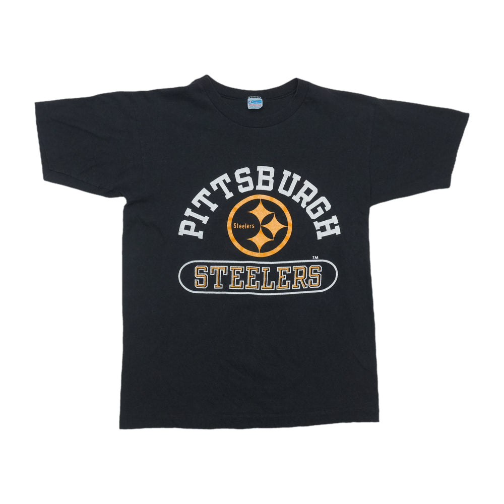 1970s Pittsburgh Steelers Champion Blue Bar Shirt Front