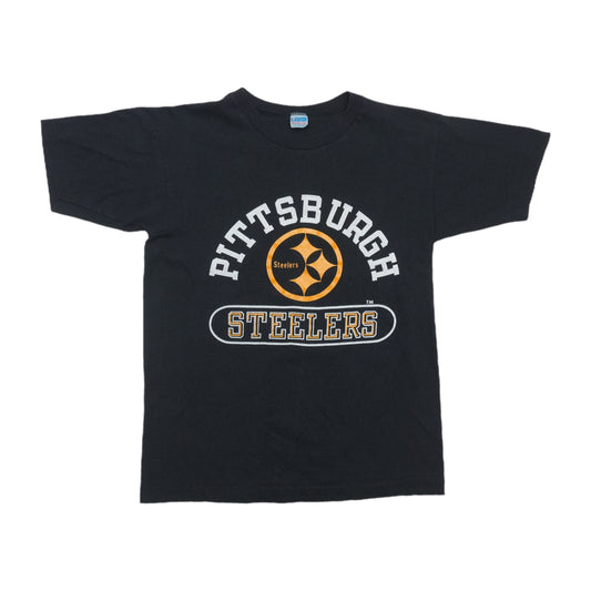 1970s Pittsburgh Steelers Champion Blue Bar Shirt Front