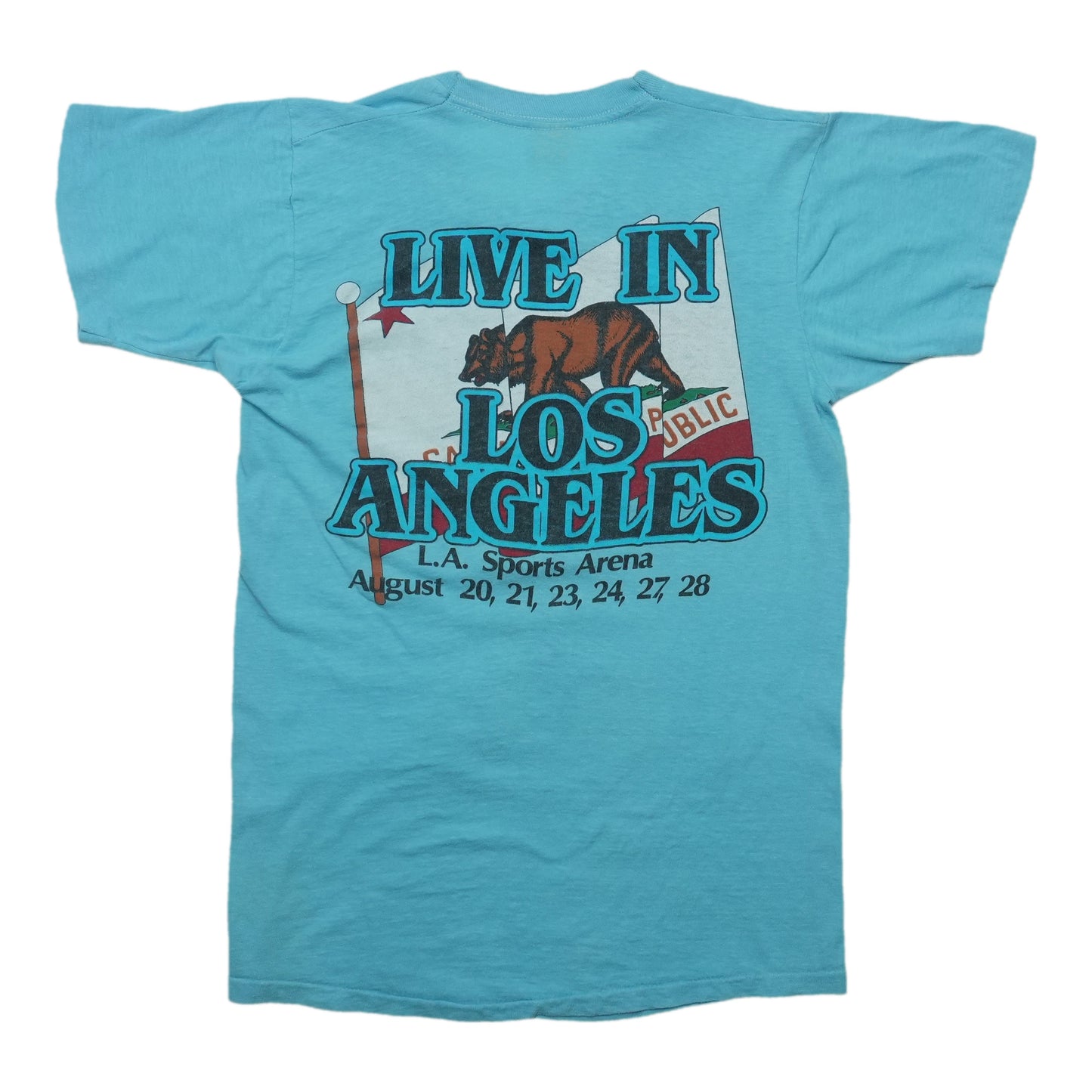 1985 Bruce Springsteen E Street Band Live In Los Angeles Shirt Back