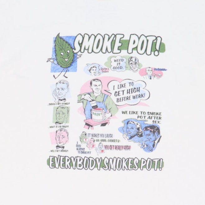 1990s Everybody Smokes Pot Shirt Detail