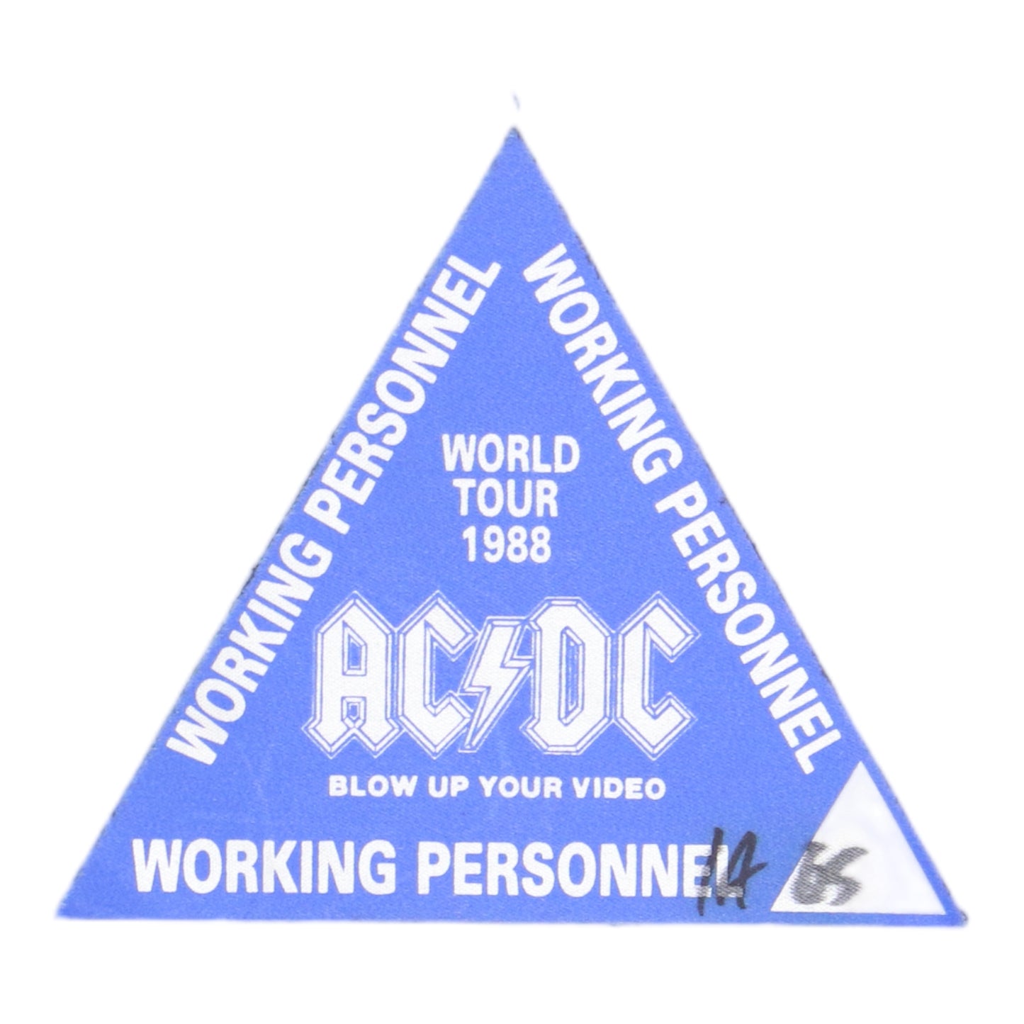 1988 ACDC Blow Up Your Video Backstage Pass