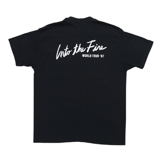 1987 Bryans Adams Into The Fire Tour Shirt Back