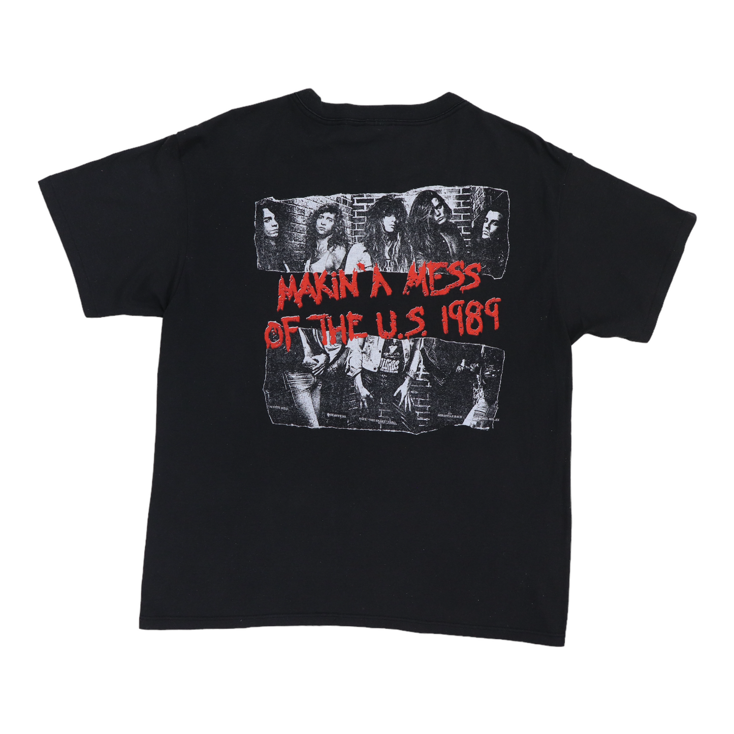 1989 Skid Row Makin A Mess Of The US Tour Shirt