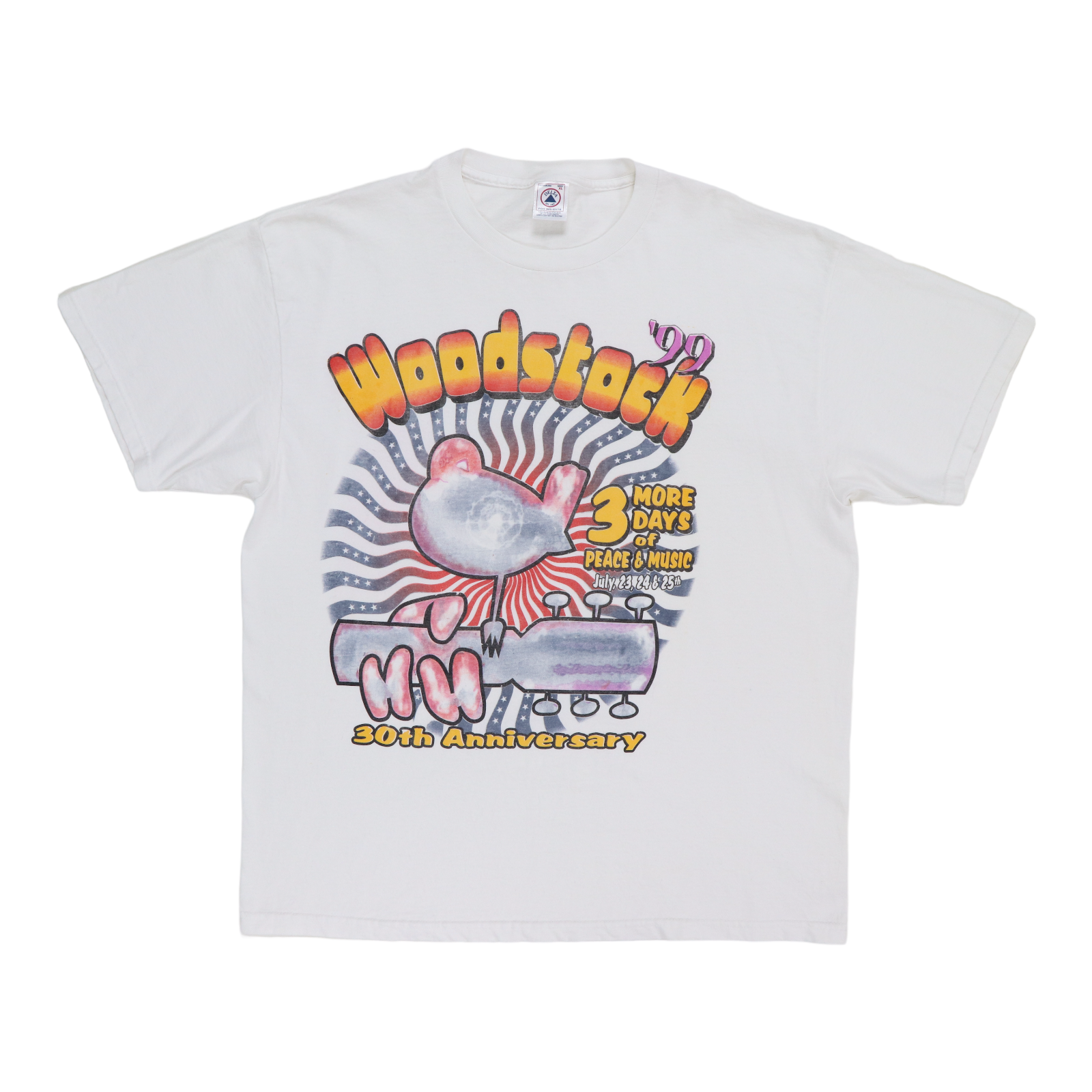 T-shirt Vintage Festival De Cannes 1999 - Taille L Blanc - Autographe Grand - 100% Coton