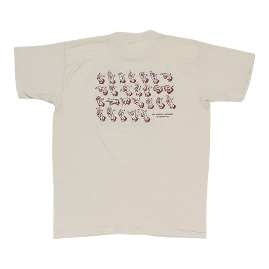 1970s Prevent Noise Pollution Use Sign Language Shirt Back