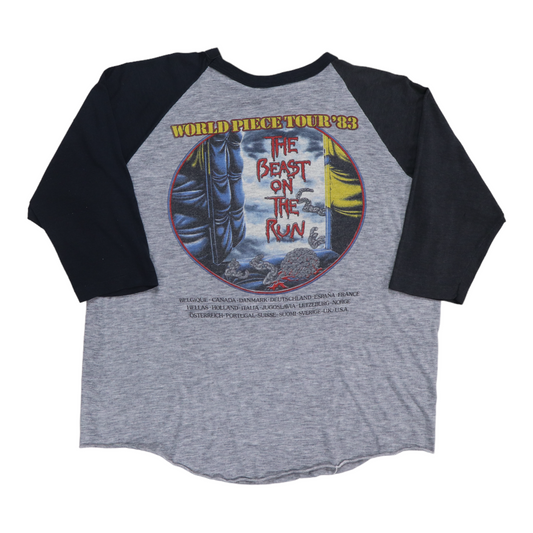 1983 Iron Maiden World Piece Tour Jersey Shirt Back