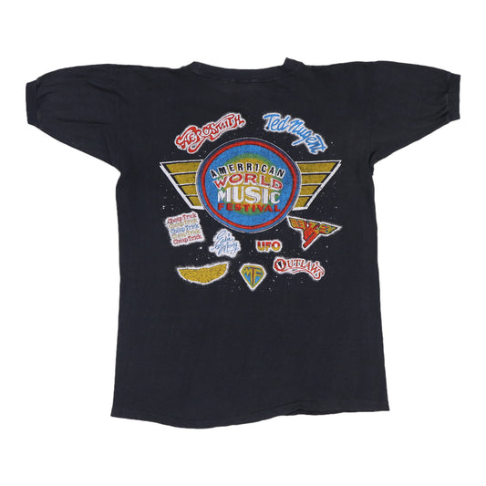 1979 Aerosmith and Cheap Trick American World Music Festival Shirt Back