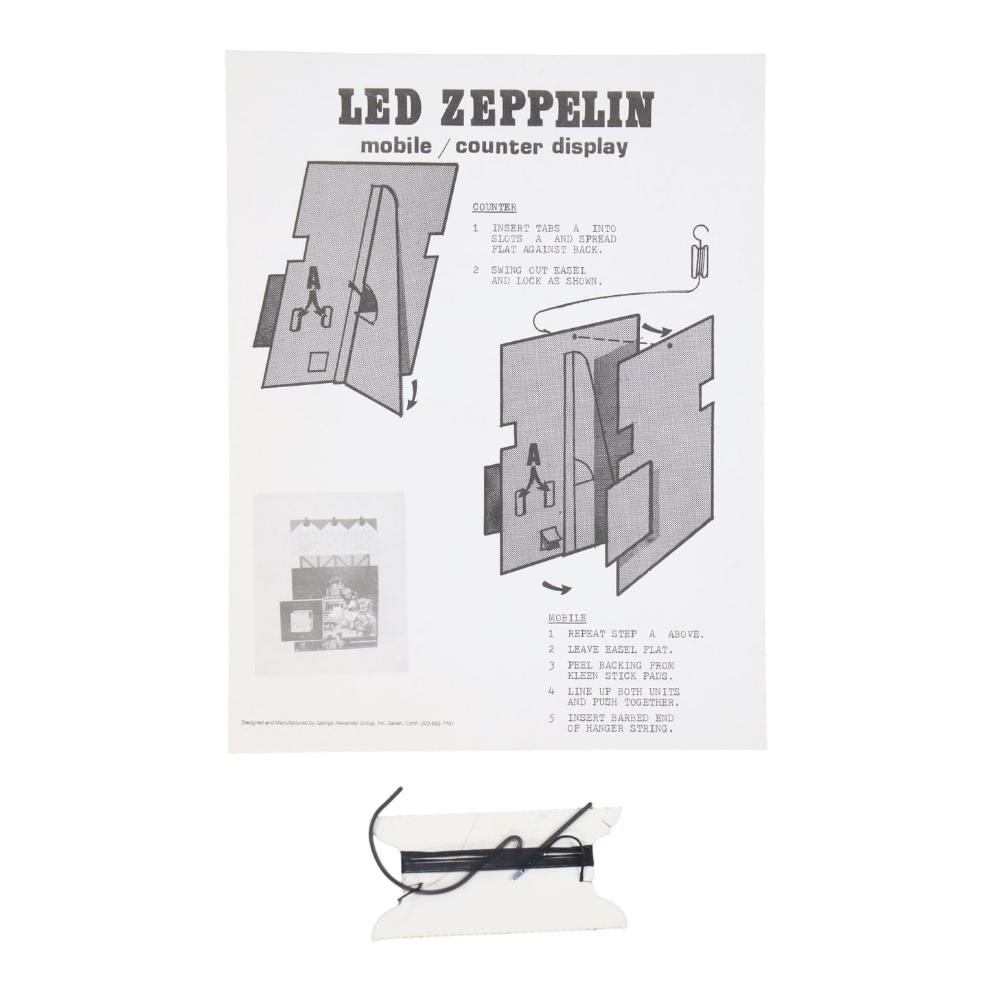 1976 Led Zeppelin Song Remains The Same Display