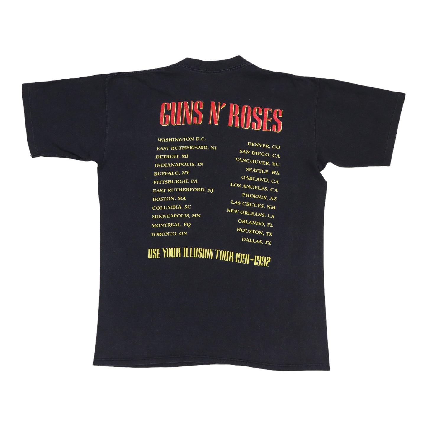 1992 Guns N Roses Use Your Illusion Tour Shirt