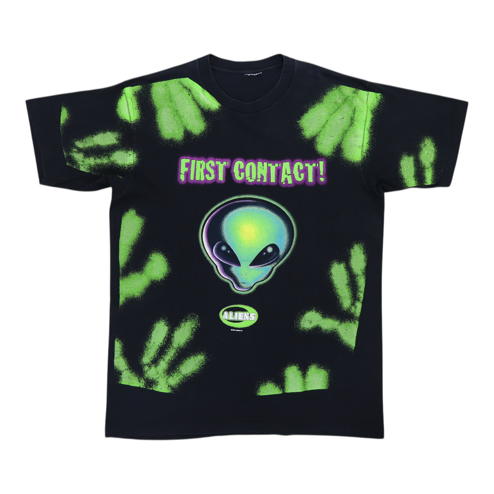 1997 Aliens First Contact All Over Print Glow In The Dark Shirt