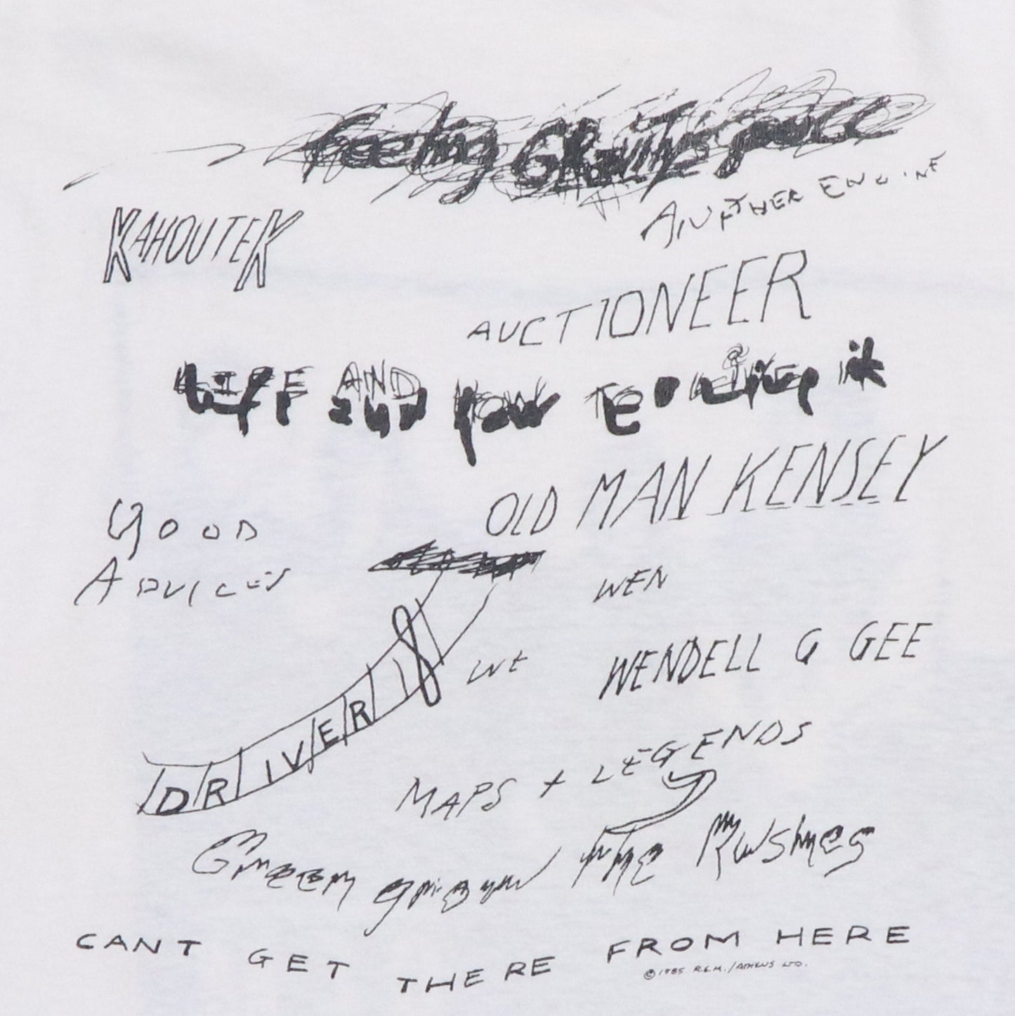 1985 REM Can't Get There From Here Shirt