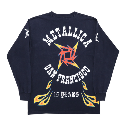 1996 Metallica 15 Years Long Sleeve Shirt Back