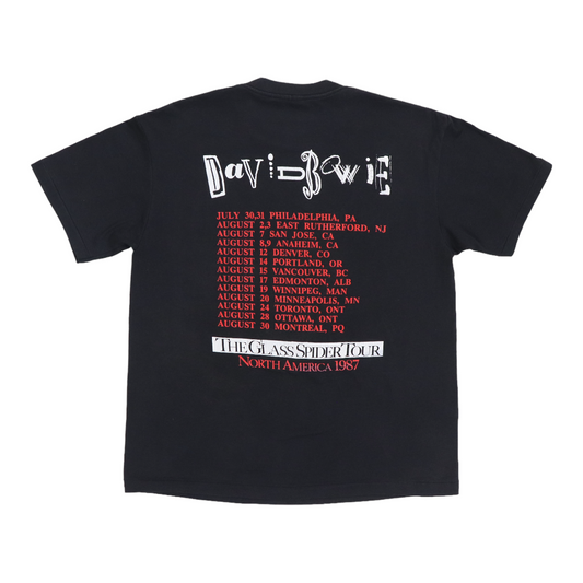 1987 David Bowie Glass Spider Tour Shirt Back
