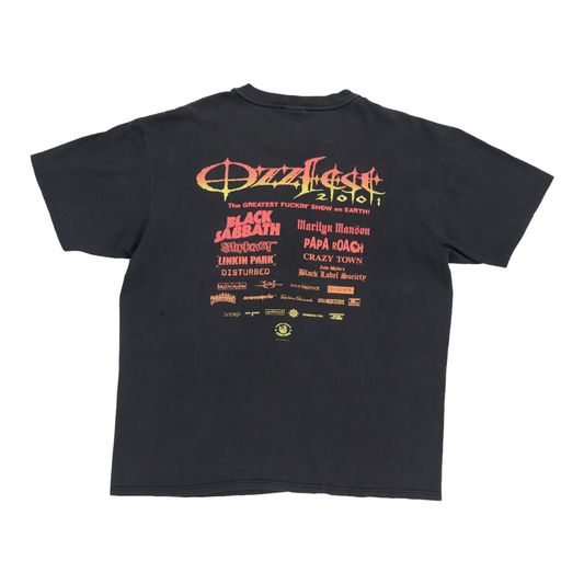 2001 Ozzy Osbourne Ozzfest Tour Shirt Back