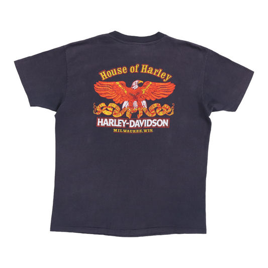 1980s Harley Davidson Hog Wild Miss Piggy Shirt Back