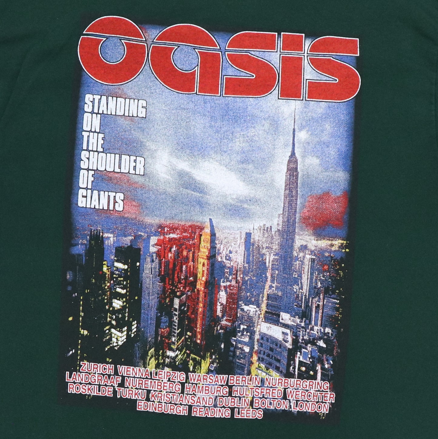 2000 Oasis Standing On The Shoulders Tour Shirt