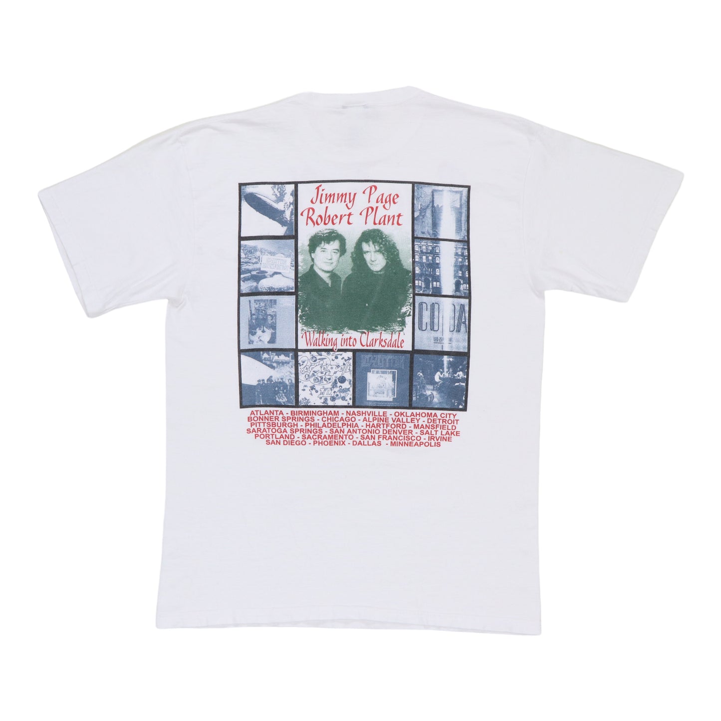 1998 Jimmy Page Robert Plant Walking Into Clarksdale Tour Shirt