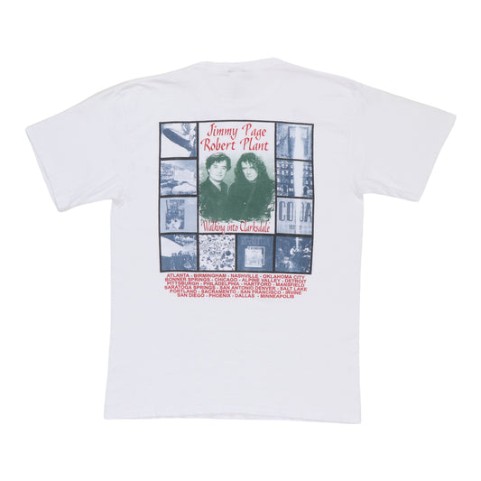 1998 Jimmy Page Robert Plant Walking Into Clarksdale Tour Shirt Back