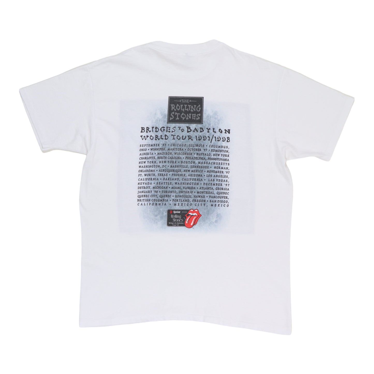 1997 Rolling Stones Bridges To Babylon Tour Shirt