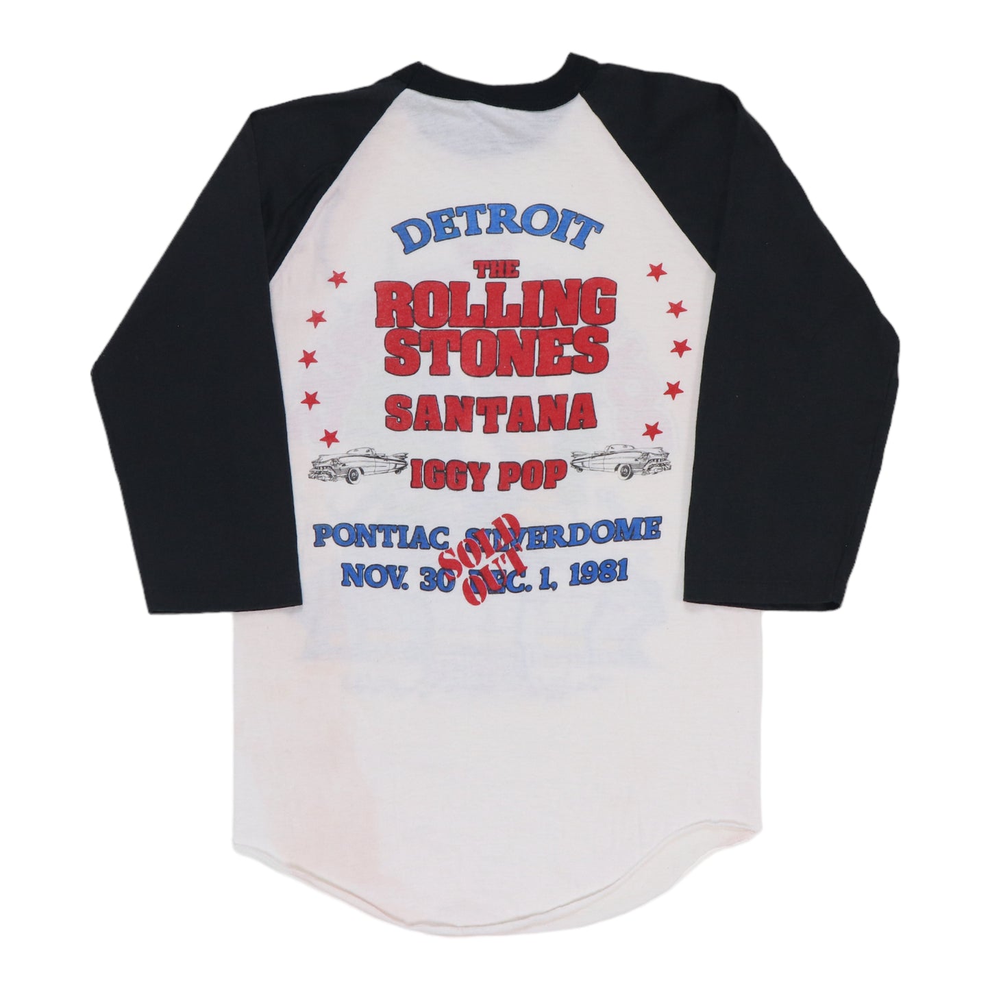 1981 Rolling Stones Iggy Pop Tour Jersey Shirt