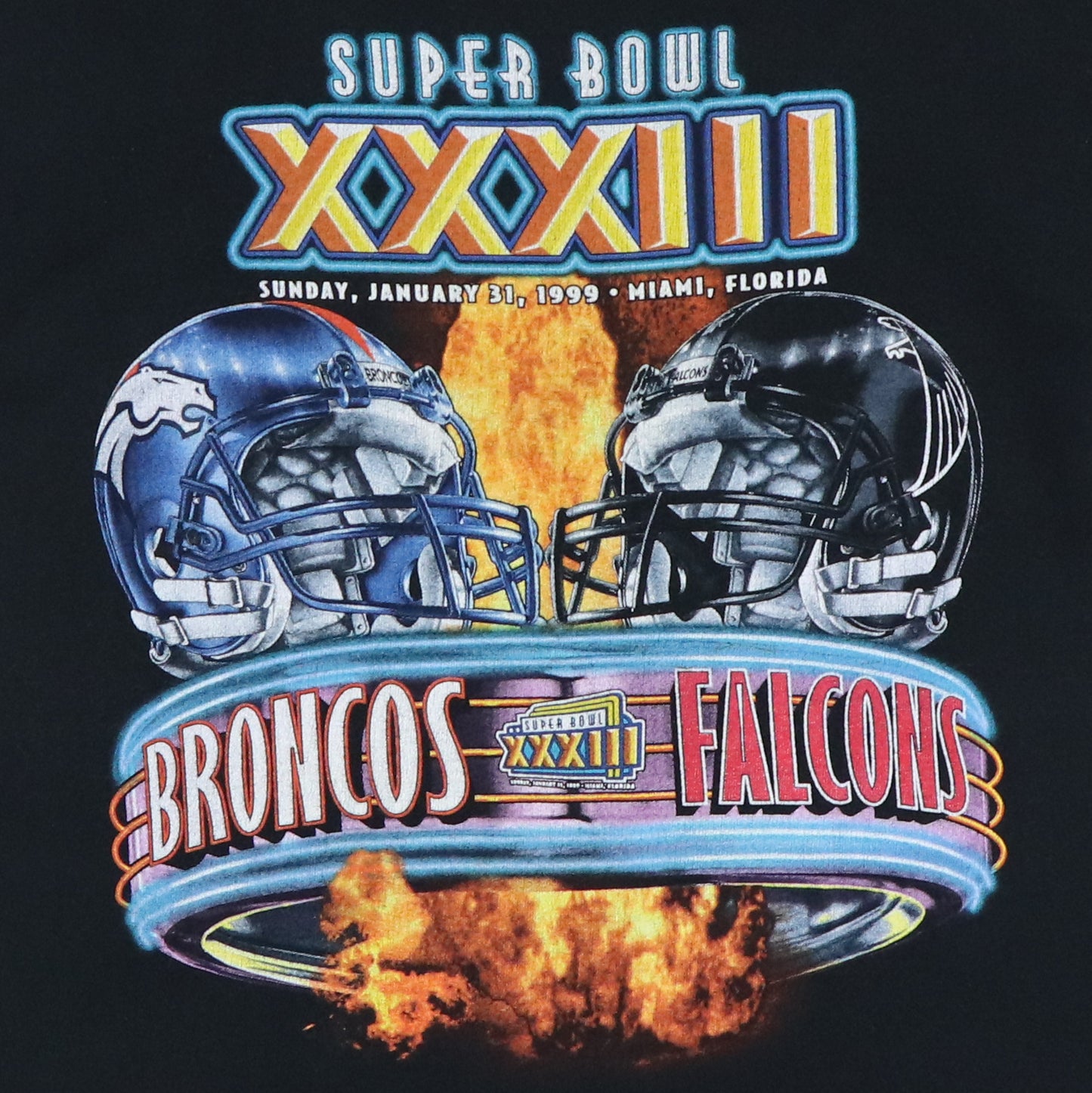 1999 Denver Broncos Atlanta Falcons Super Bowl Shirt