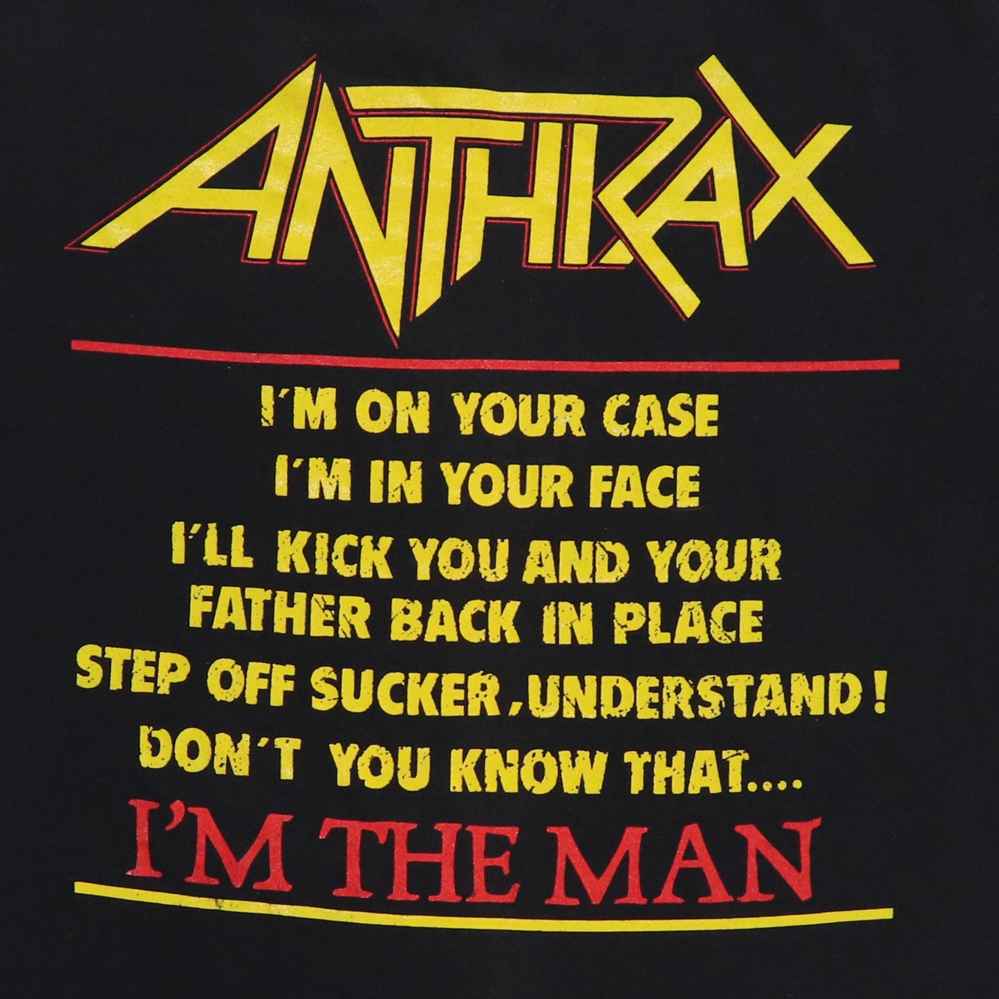 1987 Anthrax I'm The Man Shirt