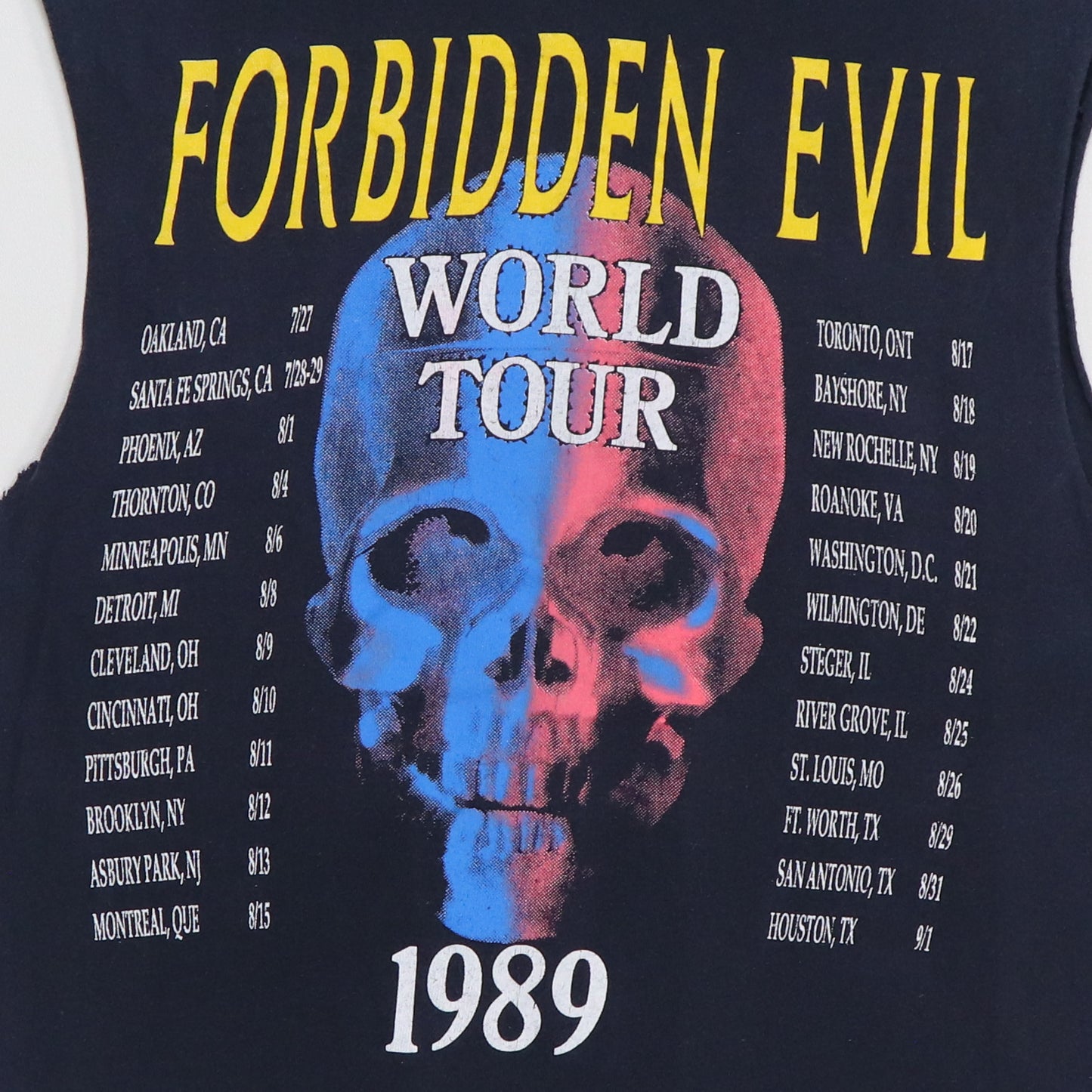 1989 Forbidden Evil World Tour Shirt
