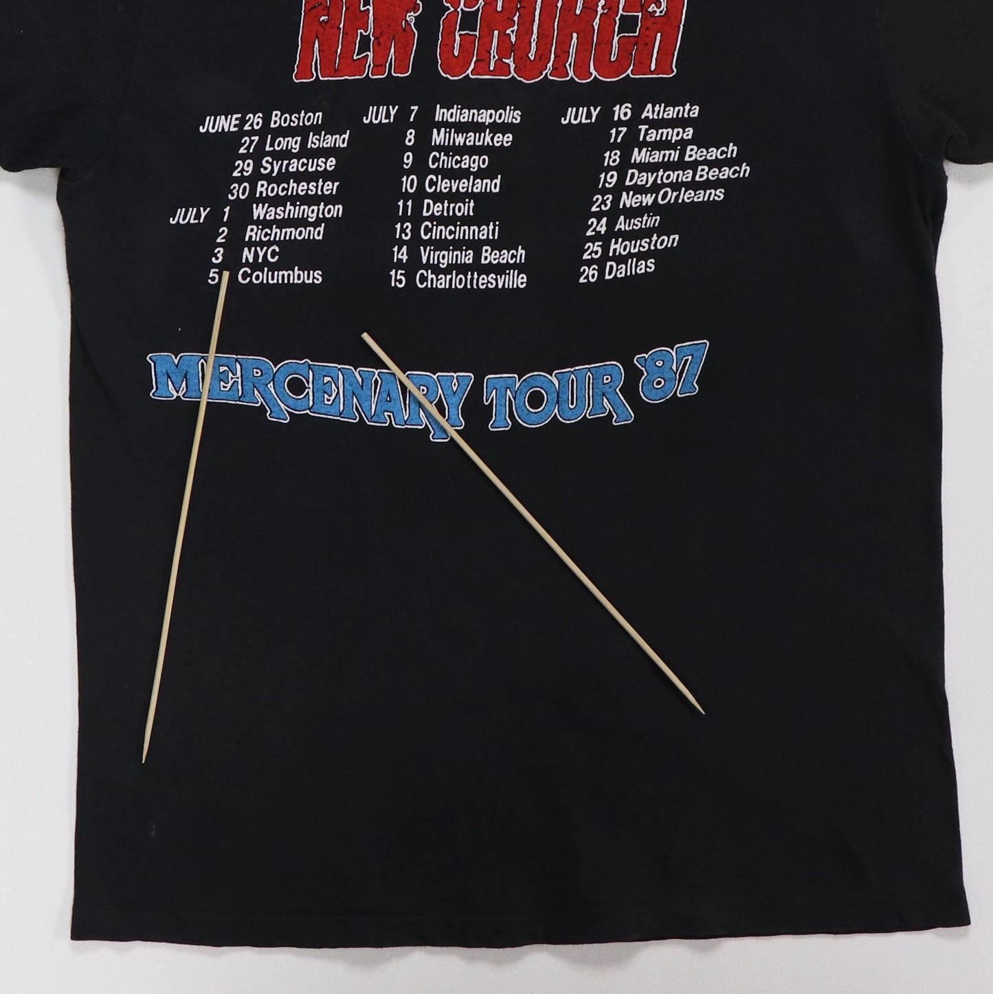 1987 Lords Of The New Church Tour Shirt