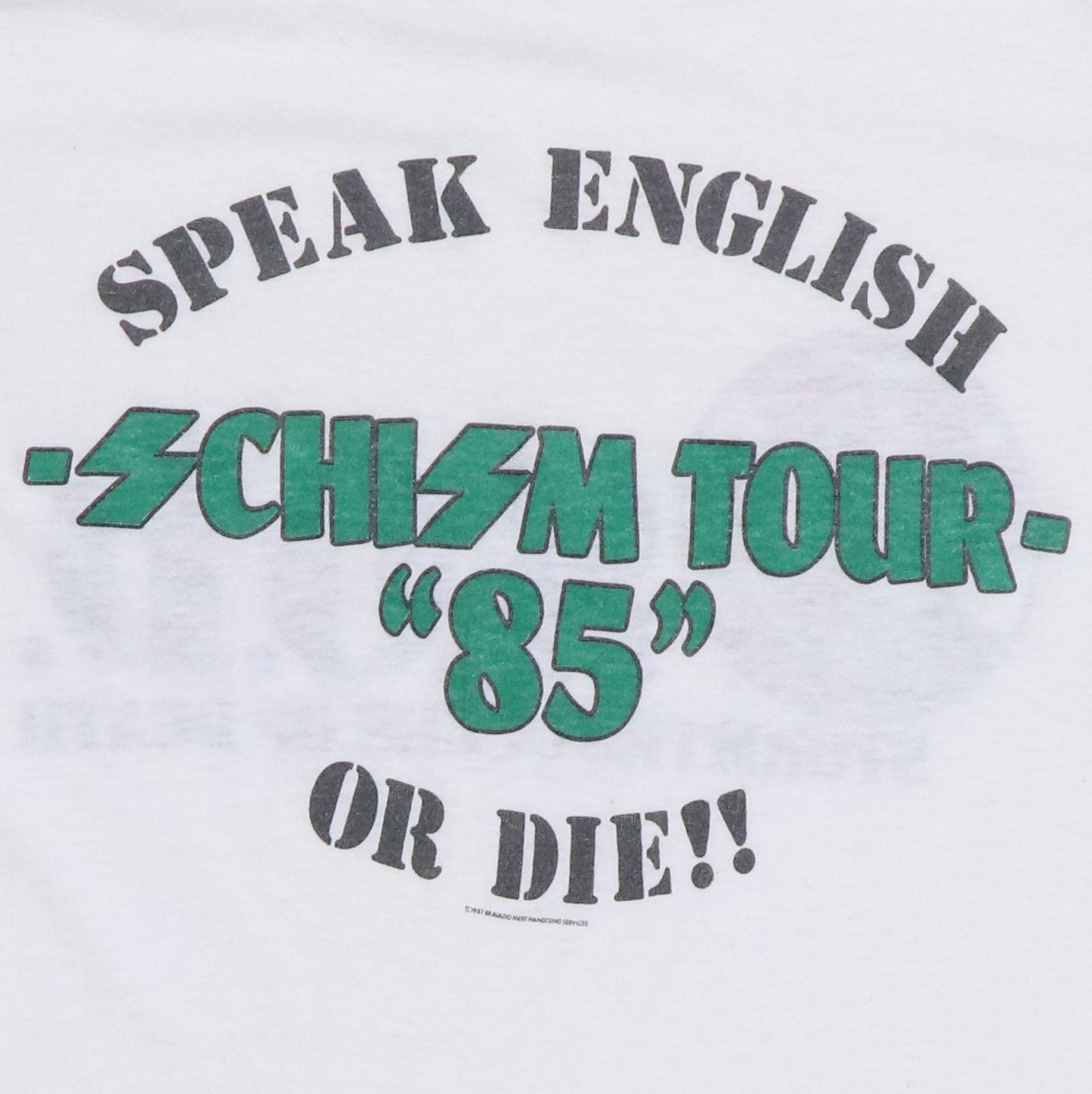 1987 Storm Troopers Of Death Schism Tour Shirt