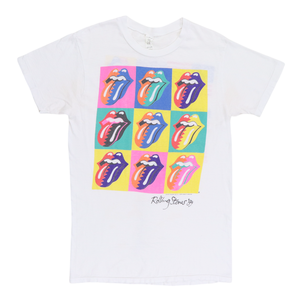 1989 Rolling Stones Steel Wheels Warhol Tour Shirt
