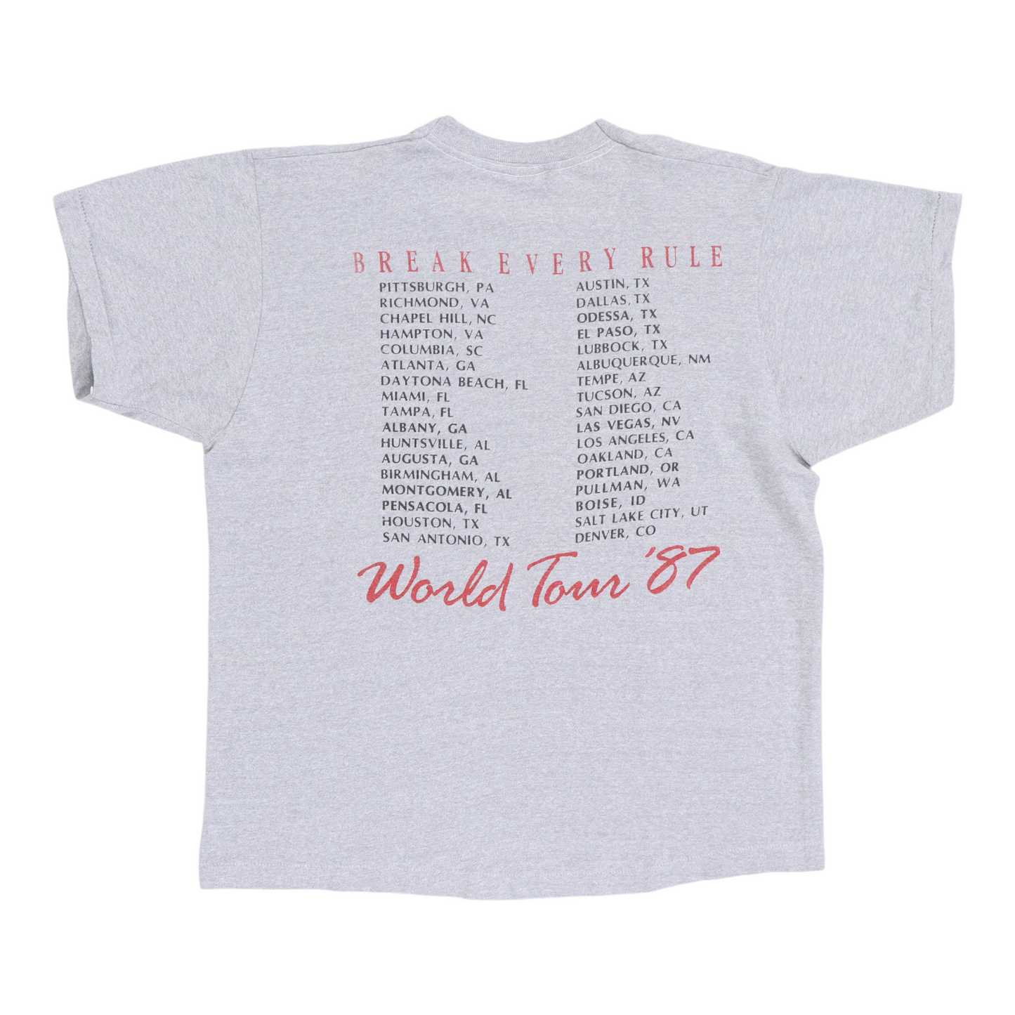 1987 Tina Turner Break Every Rule Tour Shirt
