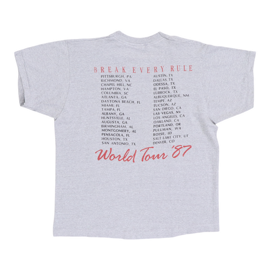 1987 Tina Turner Break Every Rule Tour Shirt Back