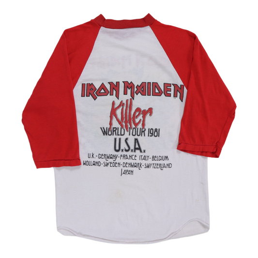 1981 Iron Maiden Killer Tour Jersey Shirt Back
