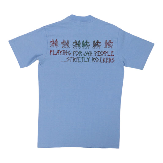 1980s Mighty Invaders Playing for Jah People Shirt Back