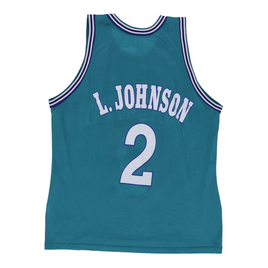 1990s Larry Johnson Charlotte Hornets NBA Basketball Jersey Back