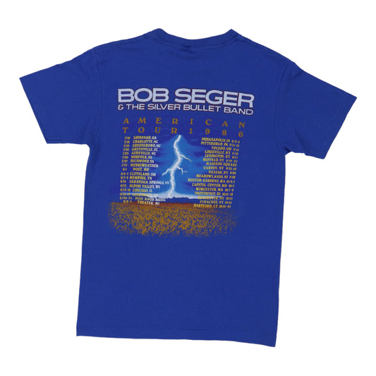 1986 Bob Seger And The Silver Bullet Band American Tour Shirt Back