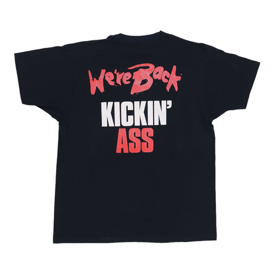 1989 Bon Jovi We're Back Kickin Ass Shirt Back