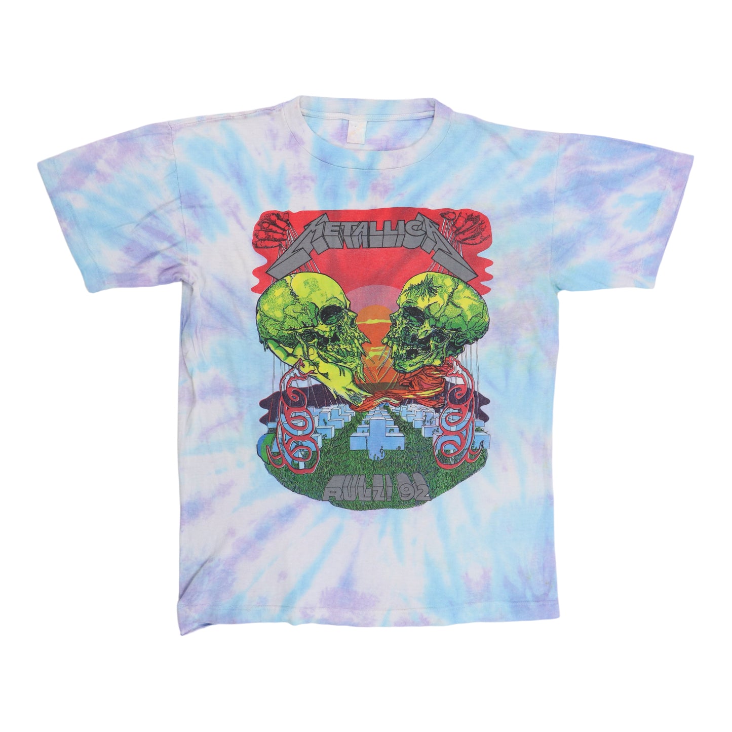 1992 Metallica Rulz Tour Tie Dye Shirt