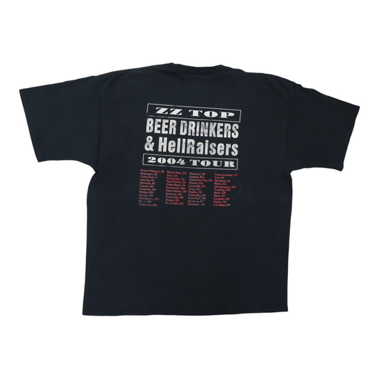 2004 ZZ Top Beer Drinkers & Hell Raisers Tour Shirt Back