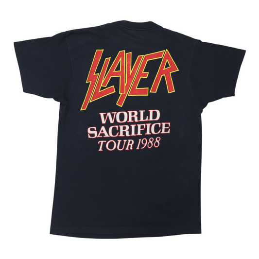 1988 Slayer World Sacrifice Tour Shirt Back