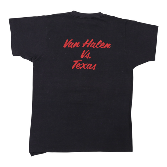 1982 Van Halen Vs Texas Crew Tour Shirt Back