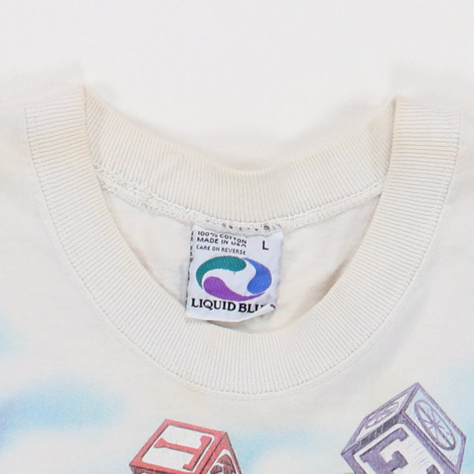 1991 Grateful Dead Liquid Blue Spring Tour Tie Dye Shirt