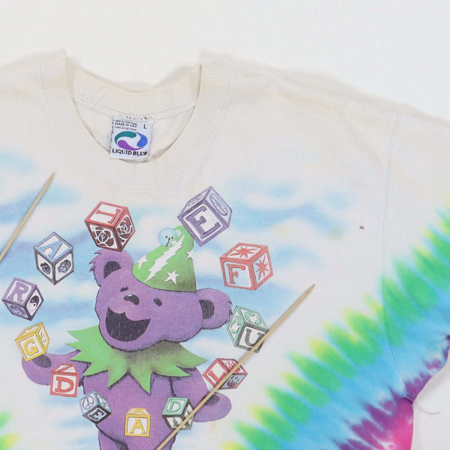 1991 Grateful Dead Liquid Blue Spring Tour Tie Dye Shirt