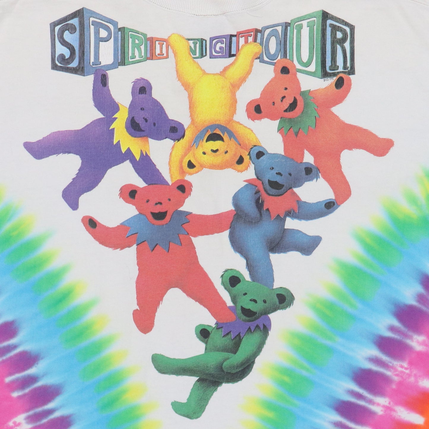 1991 Grateful Dead Liquid Blue Spring Tour Tie Dye Shirt