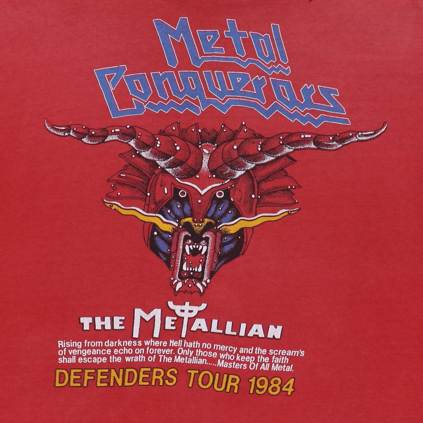 1984 Judas Priest Defenders Of The Faith Long Sleeve Tour Shirt